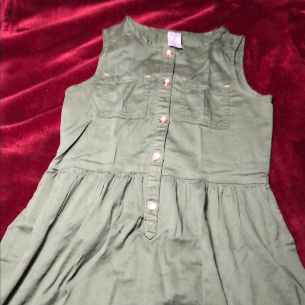 Carter’s Army green dress for girls size 7